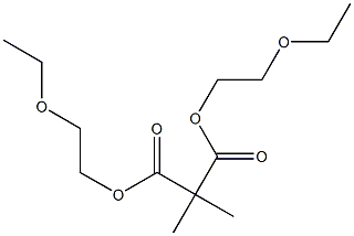 Dimethylmalonic acid bis(2-ethoxyethyl) ester Struktur