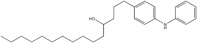 4-(4-Hydroxypentadecyl)phenylphenylamine Struktur