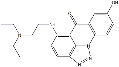 5-[2-Diethylaminoethylamino]-8-hydroxy-6H-[1,2,3]triazolo[4,5,1-de]acridin-6-one Struktur