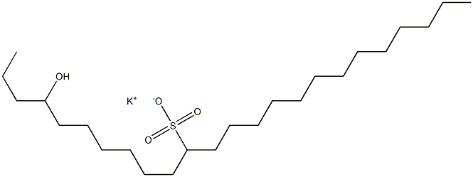 4-Hydroxytetracosane-11-sulfonic acid potassium salt Struktur