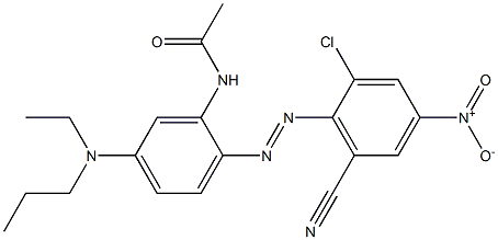 2'-[(2-Chloro-6-cyano-4-nitrophenyl)azo]-5'-(ethylpropylamino)acetanilide Struktur