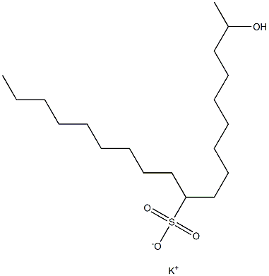 2-Hydroxynonadecane-10-sulfonic acid potassium salt Struktur