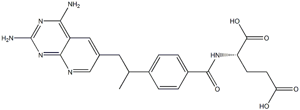 N-[4-[2-(2,4-Diaminopyrido[2,3-d]pyrimidin-6-yl)-1-methylethyl]benzoyl]-L-glutamic acid Struktur