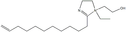 1-Ethyl-1-(2-hydroxyethyl)-2-(10-undecenyl)-2-imidazoline-1-ium Struktur