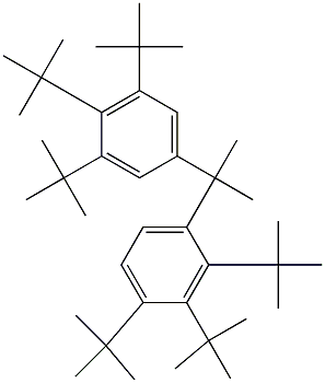 2-(2,3,4-Tri-tert-butylphenyl)-2-(3,4,5-tri-tert-butylphenyl)propane Struktur