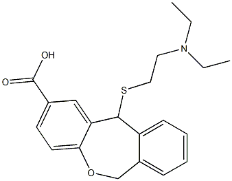 11-[[2-(Diethylamino)ethyl]thio]-6,11-dihydrodibenz[b,e]oxepin-2-carboxylic acid Struktur