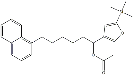 Acetic acid 1-[5-(trimethylsilyl)-3-furyl]-6-(1-naphtyl)hexyl ester Struktur