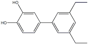 4-(3,5-Diethylphenyl)benzene-1,2-diol Struktur