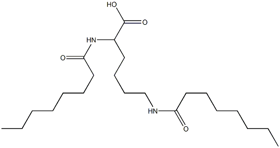 2,6-Bis(octanoylamino)hexanoic acid Struktur