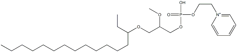 1-[2-[Hydroxy(3-hexadecyloxy-2-methoxypropyloxy)phosphinyloxy]ethyl]pyridinium Struktur