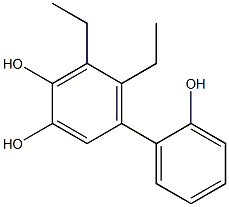 5,6-Diethyl-1,1'-biphenyl-2',3,4-triol Struktur