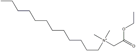 N-(Ethoxycarbonylmethyl)-N,N-dimethyl-1-dodecanaminium Struktur