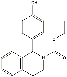 1-(4-Hydroxyphenyl)-1,2,3,4-tetrahydroisoquinoline-2-carboxylic acid ethyl ester Struktur