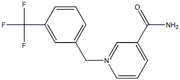 1-(3-Trifluoromethylbenzyl)-3-carbamoylpyridinium Struktur