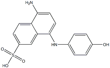 5-Amino-8-(p-hydroxyanilino)-2-naphthalenesulfonic acid Struktur