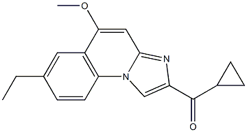 2-Cyclopropylcarbonyl-7-ethyl-5-methoxyimidazo[1,2-a]quinoline Struktur