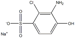 3-Amino-2-chloro-4-hydroxybenzenesulfonic acid sodium salt Struktur