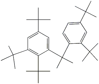 2-(2,3,5-Tri-tert-butylphenyl)-2-(2,4-di-tert-butylphenyl)propane Struktur