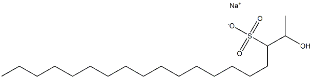 2-Hydroxynonadecane-3-sulfonic acid sodium salt Struktur