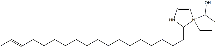 1-Ethyl-1-(1-hydroxyethyl)-2-(16-octadecenyl)-4-imidazoline-1-ium Struktur