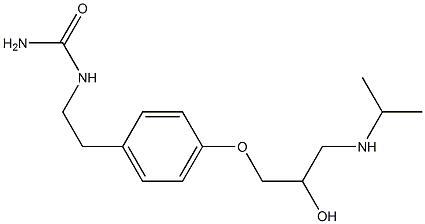 3-[4-[2-Hydroxy-3-[isopropylamino]propoxy]phenethyl]urea Struktur