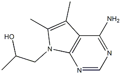 3-[4-Amino-5,6-dimethyl-7H-pyrrolo[2,3-d]pyrimidin-7-yl]-2-propanol Struktur