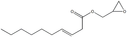 3-Decenoic acid (oxiran-2-yl)methyl ester Struktur