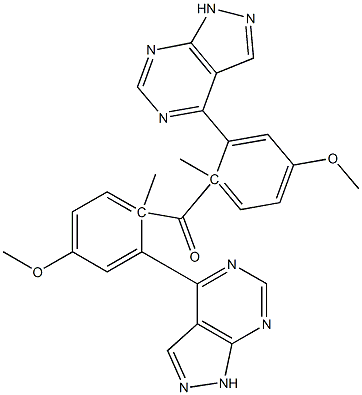 1-Methyl-1H-pyrazolo[3,4-d]pyrimidin-4-yl(4-methoxyphenyl) ketone Struktur