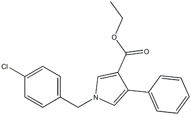 1-(4-Chlorobenzyl)-4-phenyl-1H-pyrrole-3-carboxylic acid ethyl ester Struktur