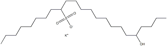 19-Hydroxytricosane-9-sulfonic acid potassium salt Struktur