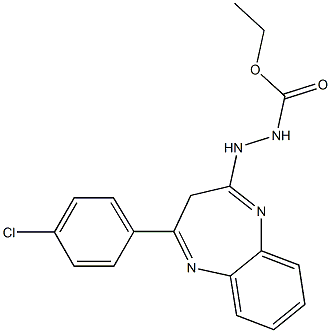 3-[4-(4-Chlorophenyl)-3H-1,5-benzodiazepin-2-yl]carbazic acid ethyl ester Struktur