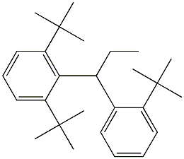 1-(2,6-Di-tert-butylphenyl)-1-(2-tert-butylphenyl)propane Struktur