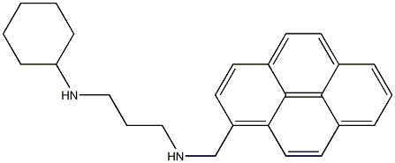 1-(3-Cyclohexylaminopropylaminomethyl)pyrene Struktur