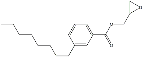 3-Octylbenzoic acid glycidyl ester Struktur