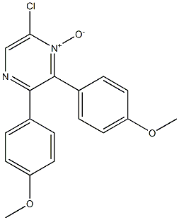 6-Chloro-2,3-bis(4-methoxyphenyl)pyrazine 1-oxide Struktur