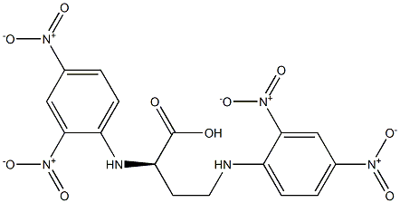 [R,(+)]-2,4-Bis(2,4-dinitroanilino)butyric acid Struktur