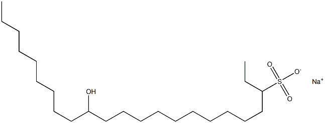 14-Hydroxytricosane-3-sulfonic acid sodium salt Struktur