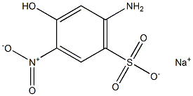 6-Amino-4-hydroxy-3-nitrobenzenesulfonic acid sodium salt Struktur