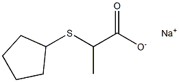 2-(Cyclopentylthio)propionic acid sodium salt Struktur