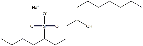 9-Hydroxyhexadecane-5-sulfonic acid sodium salt Struktur