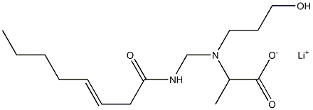 2-[N-(3-Hydroxypropyl)-N-(3-octenoylaminomethyl)amino]propionic acid lithium salt Struktur