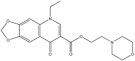 1,4-Dihydro-1-ethyl-4-oxo-6,7-(methylenedioxy)quinoline-3-carboxylic acid (2-morpholinoethyl) ester Struktur