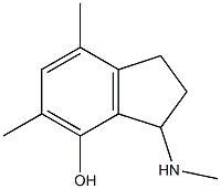 2,3-Dihydro-5,7-dimethyl-3-methylamino-1H-inden-4-ol Struktur