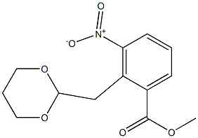 3-Nitro-2-(1,3-dioxan-2-ylmethyl)benzoic acid methyl ester Struktur