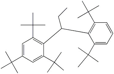 1-(2,4,6-Tri-tert-butylphenyl)-1-(2,6-di-tert-butylphenyl)propane Struktur