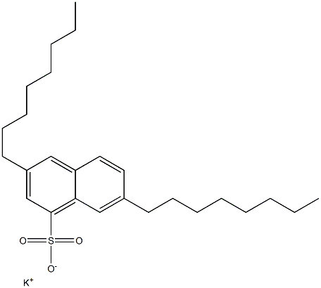 3,7-Dioctyl-1-naphthalenesulfonic acid potassium salt Struktur