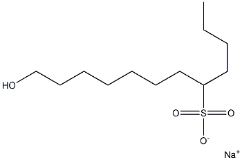 12-Hydroxydodecane-5-sulfonic acid sodium salt Struktur