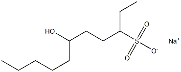 6-Hydroxyundecane-3-sulfonic acid sodium salt Struktur