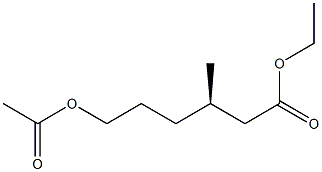 [R,(+)]-6-(Acetyloxy)-3-methylhexanoic acid ethyl ester Struktur