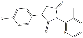 2-(4-Chlorophenyl)-N-(3-methyl-2-pyridyl)succinimide Struktur